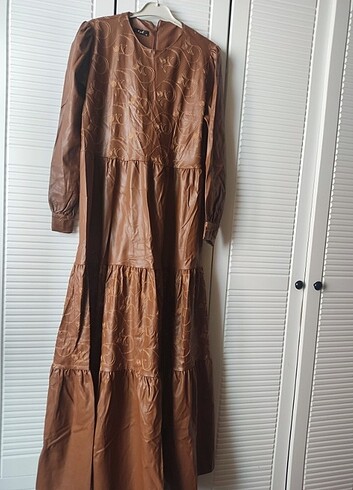 Kadın deri elbise - Görsel 9