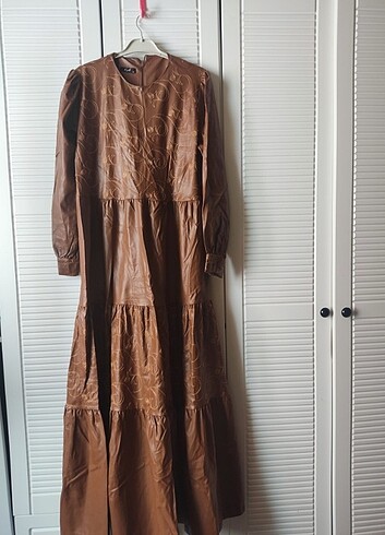 Kadın deri elbise - Görsel 12