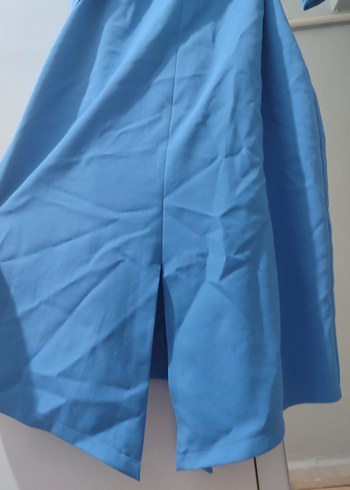 Mavi Kemer Detaylı Elbise - Görsel 3