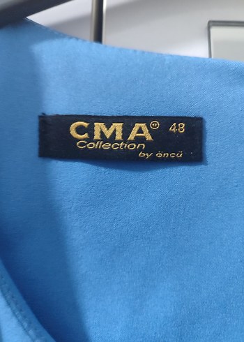 Mavi Kemer Detaylı Elbise - Ana görsel