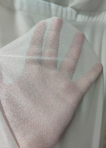 V Yaka Beyaz A Kesim abiye - Görsel 3