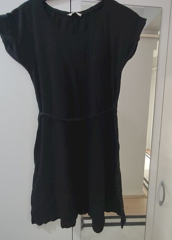 Kemerli Siyah elbise - Görsel 2