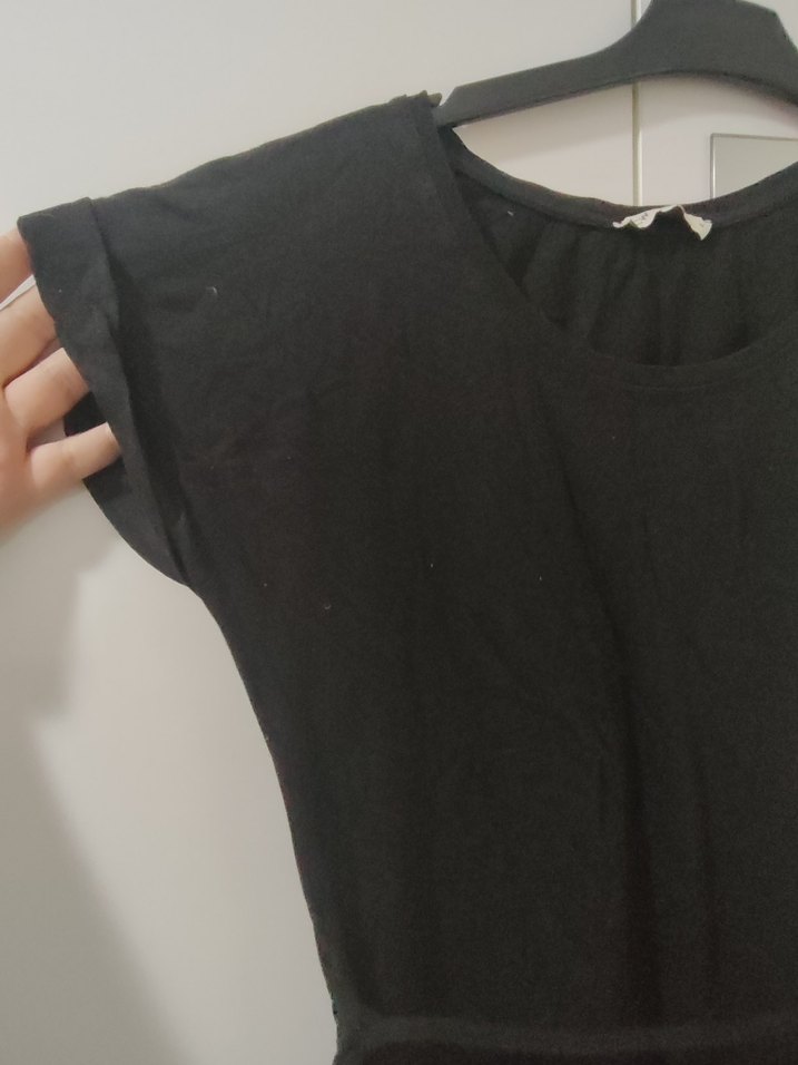 Kemerli Siyah elbise - Görsel 4