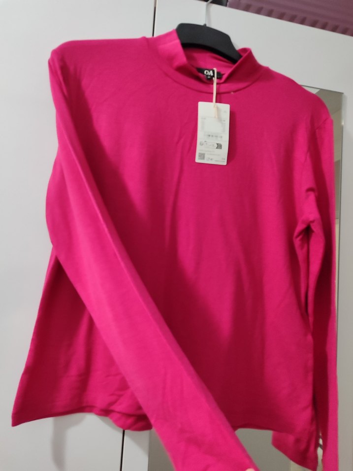 Pembe Kadın Uzun Kollu Sweatshirt - Görsel 2