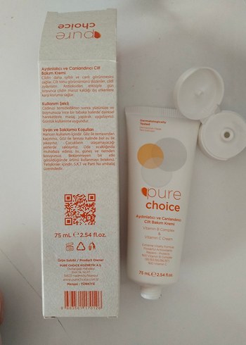 Pure Choice Aydınlatıcı Canlandırıcı Cilt Bakım Kremi 75ml - Görsel 3