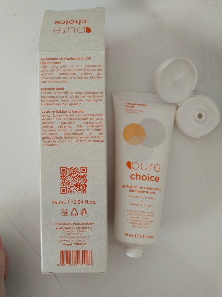 Pure Choice Aydınlatıcı Canlandırıcı Cilt Bakım Kremi 75ml - Görsel 3