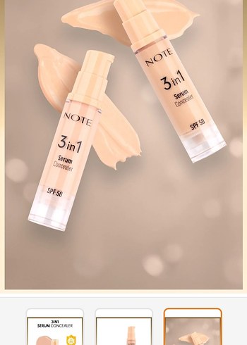 Note 3in1 Serum Concealer SPF50-00 Light Rengi - Görsel 9