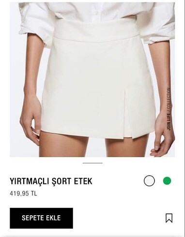 Zara Şort Etek