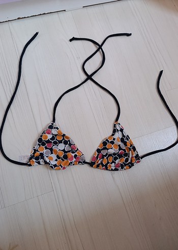 Kadın Renkli Baskılı Strappy Bikini Üstü