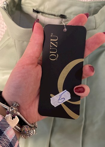 Deri Pilili Etek - Pastel Yeşil - Görsel 2