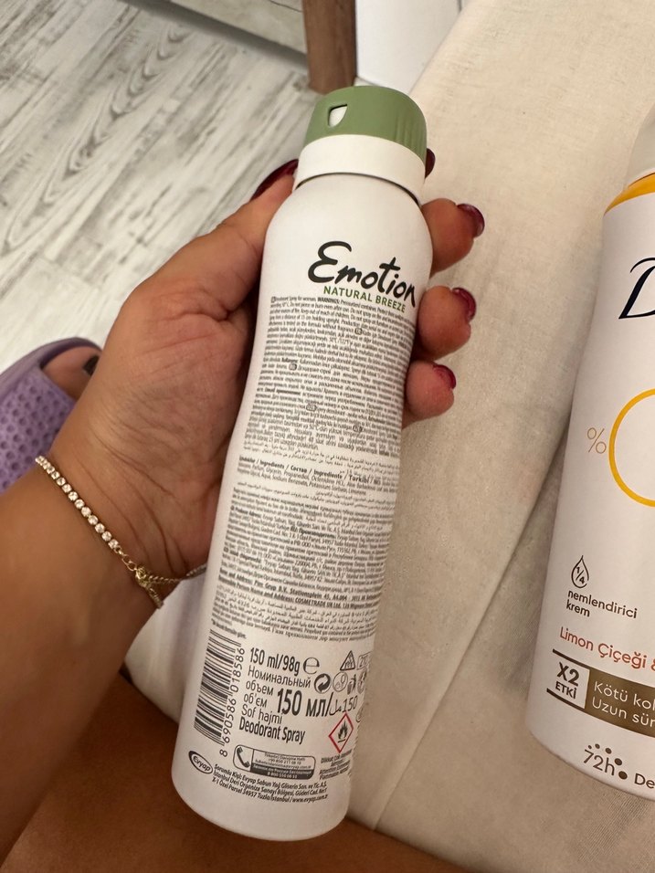 Dove Limon Çiçeği & Vanilya Kadın Deodorant 72H 2 Li - Görsel 2