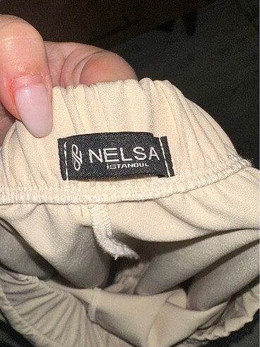 46 Beden Nelsa Krem pantolon