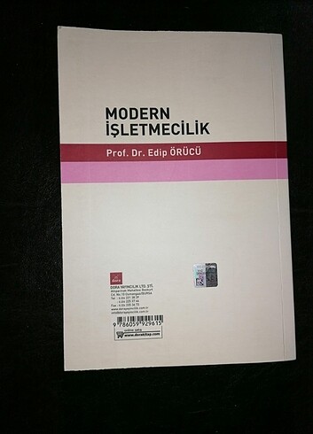  Modern İşletmecilik Prof. Dr. Edip ÖRÜCÜ