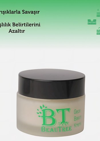 BEAUTREE BT Gece Bakım Kremi - Açık Bej - Görsel 2