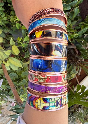 Saf Bakır bileklik %100 saf Bakır garantili - Görsel 11