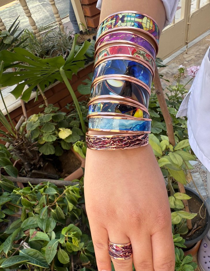 Saf Bakır bileklik %100 saf Bakır garantili - Görsel 4