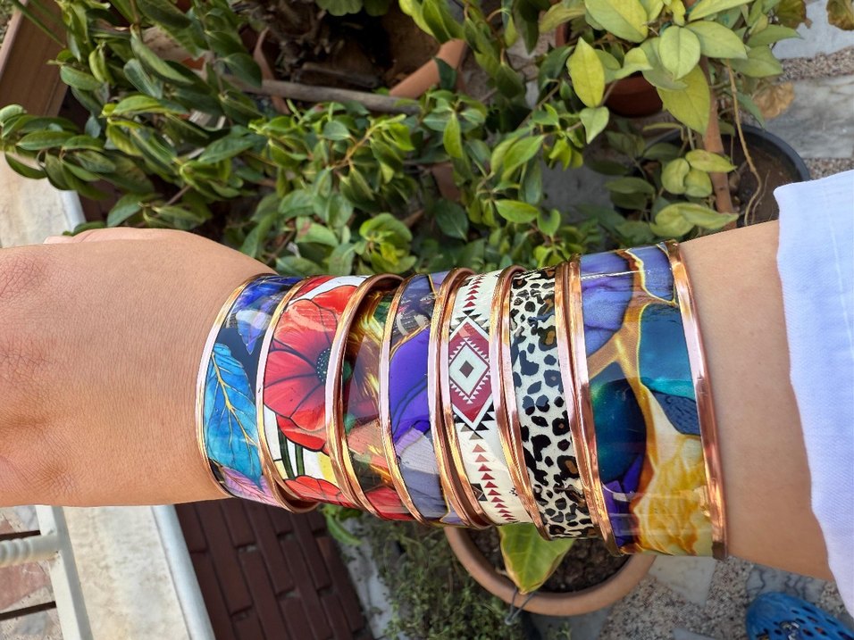 Saf Bakır bileklik %100 saf Bakır garantili - Görsel 5