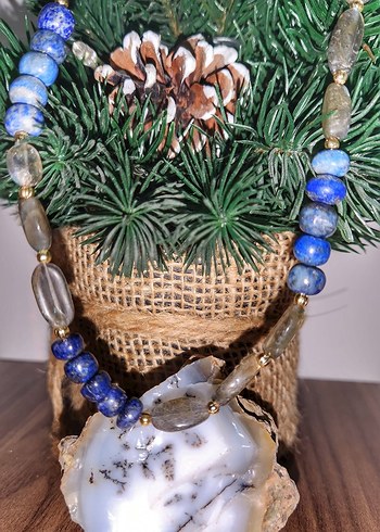 Labradorit Ay taşı kolye doğaltaş %100 orjinal - Görsel 4