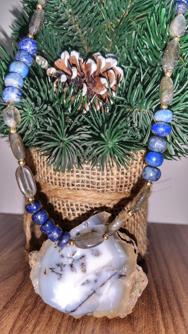 Labradorit Ay taşı kolye doğaltaş %100 orjinal - Görsel 4