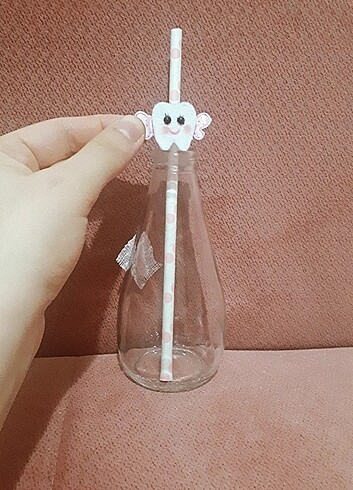 Beden Renk Diş Buğdayı Şişe ve Keçe Diş Süslü Pipetler