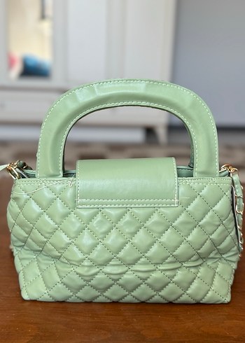 Yeşil Deri Kadın Çanta - Görsel 3