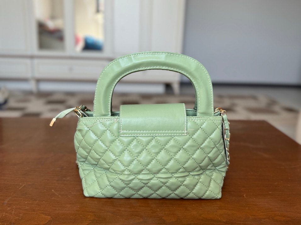 Yeşil Deri Kadın Çanta - Görsel 3