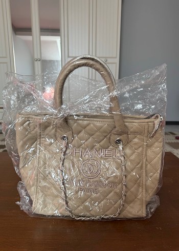 Bej Deri Chanel Kadın Çanta - Görsel 3