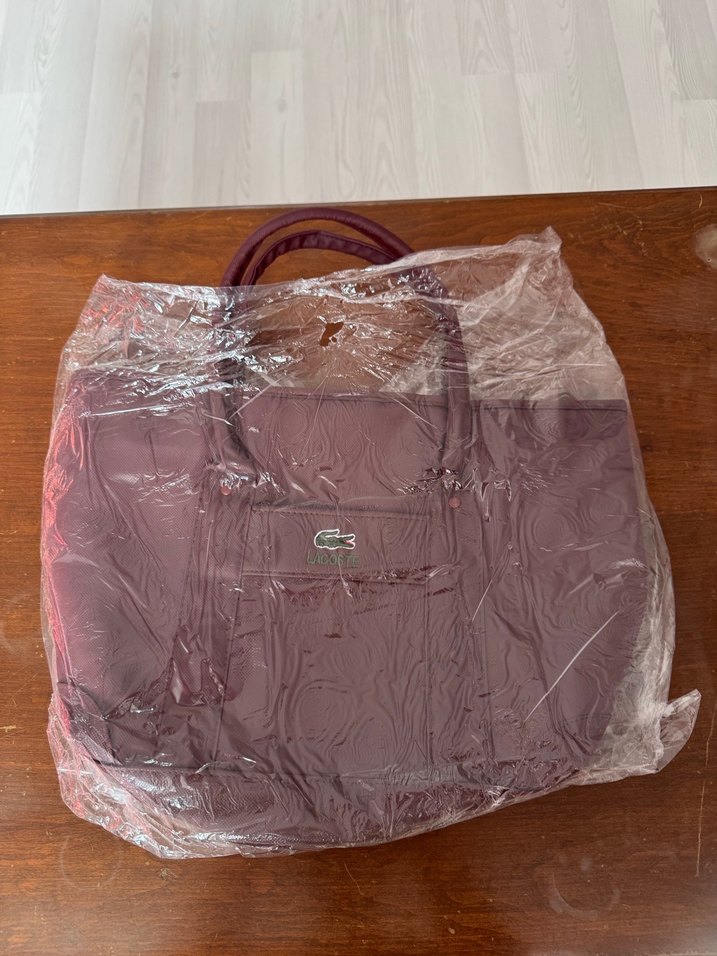 Bordo Deri Fermuarlı Kadın Çanta - Görsel 3