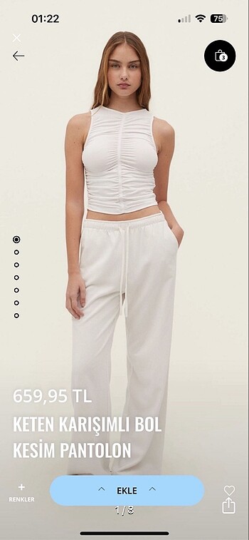 Stradivarius keten pantolon