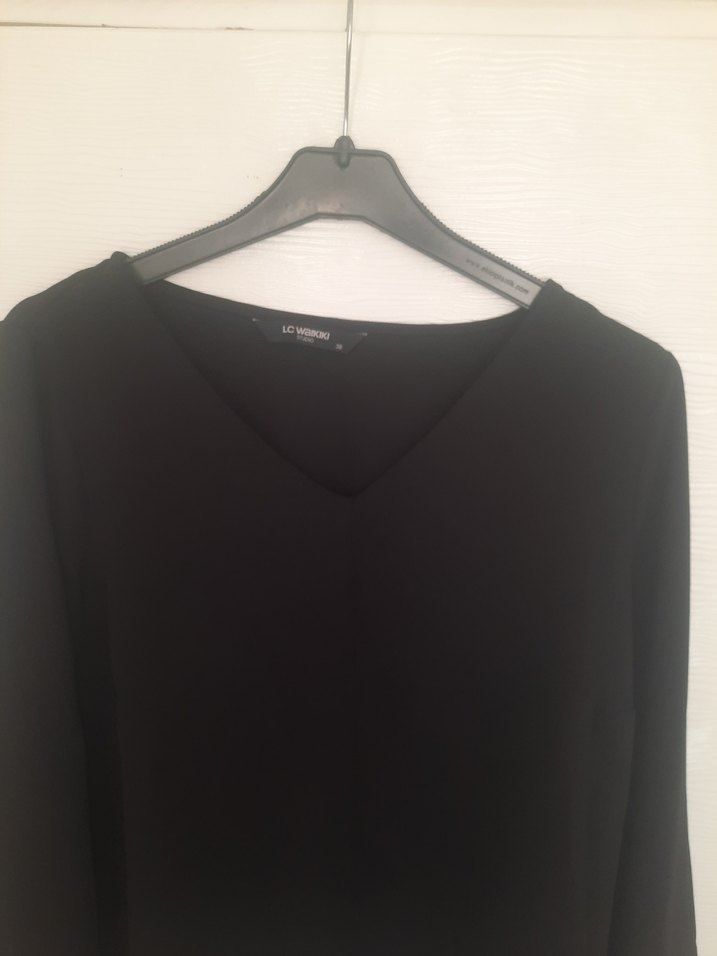 Siyah Uzun Kollu  Kadın Bluz - Görsel 4