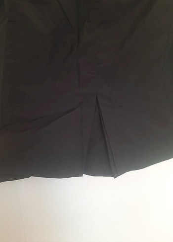 Düğmeli Siyah Midi Kadın Ceket - Görsel 6