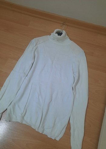 Kadın Beyaz Balıkçı Yaka Triko kazak - Görsel 3