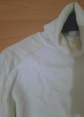 Kadın Beyaz Balıkçı Yaka Triko kazak - Görsel 4