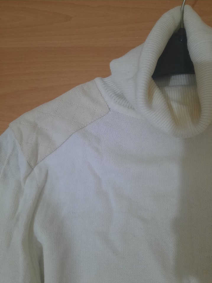 Kadın Beyaz Balıkçı Yaka Triko kazak - Görsel 4