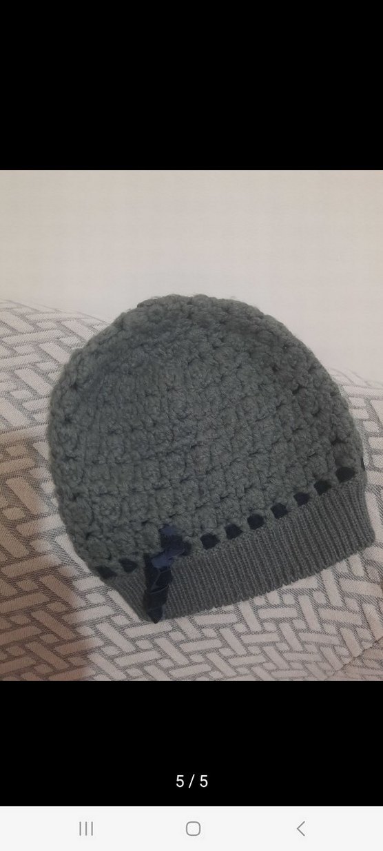 Gri Örgü Bohem Kadın Bere - Görsel 3