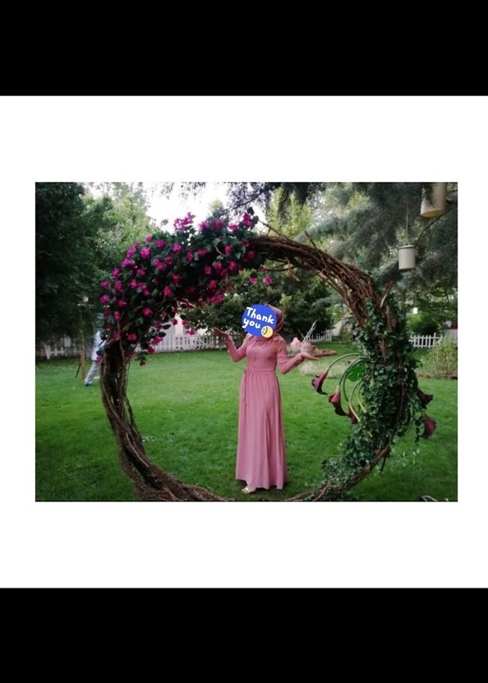 Pudra rengi elbise - Görsel 3