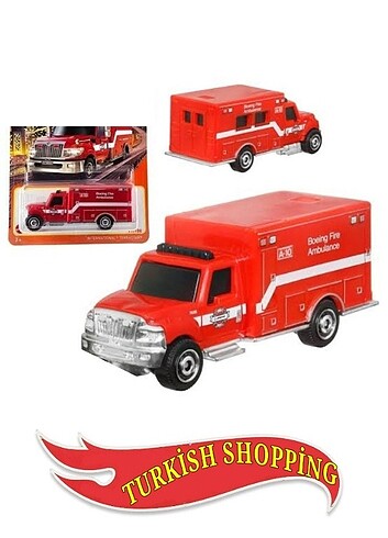 Matchbox 1:64 Ölçek İnternational Terrastar Boeing Fire Ambulanc