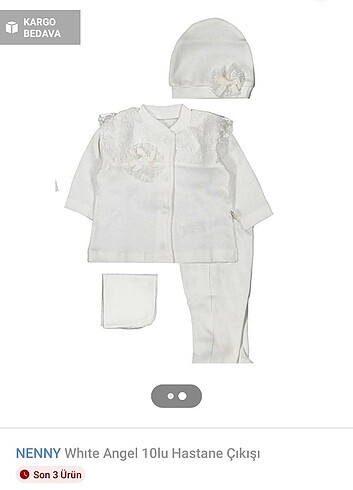 Nenny Baby 10 lu kız bebek hastane çıkış seti 