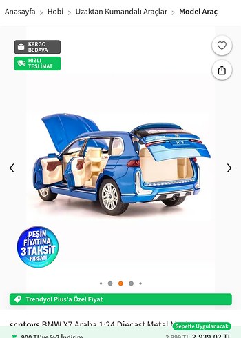 Beden Parlak Mavi Oyuncak Araba duman çıkarma özellikli