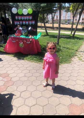 LC Waikiki Pembe Kolsuz Kız Çocuk Elbise
