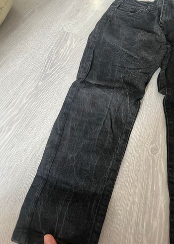 Siyah Regular Fit Midi Kadın Kot Pantolon - Görsel 2