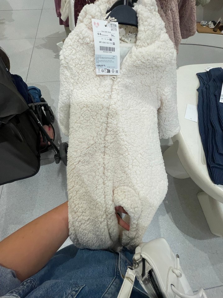 Gri Kürklü  Bebek Tulumu - Görsel 4