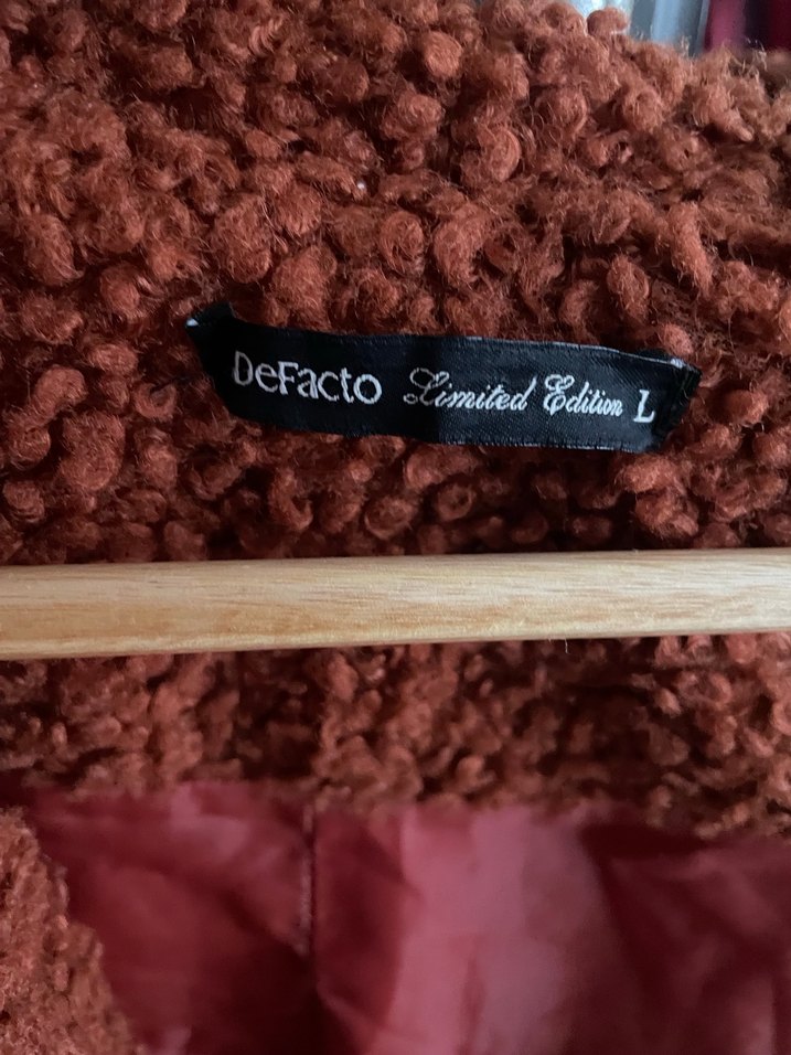 Kahverengi Peluş Midi Kadın Kaban - Görsel 2