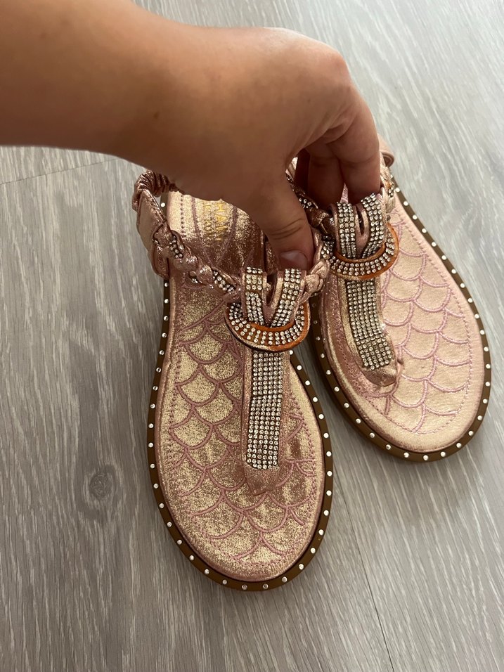 Pembe Yılan Desenli Dolgu Topuklu Kadın Sandalet - Görsel 3