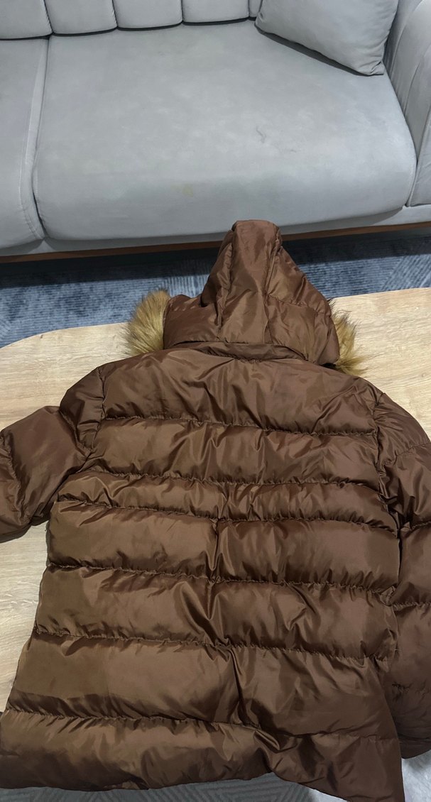 Kahverengi Kadın Suni Kürk Detaylı Kışlık Mont - Görsel 4