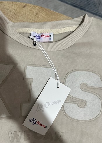 Gri Kısa Kesim Kadın Sweatshirt - Görsel 2