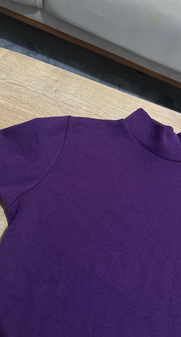 Mor Kadın Balıkçı Yaka Uzun Kollu Kazak - Görsel 2