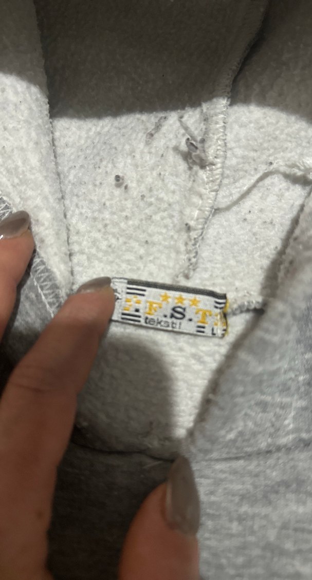 Gri Kapüşonlu MIAV Baskılı Sweatshirt - Görsel 4