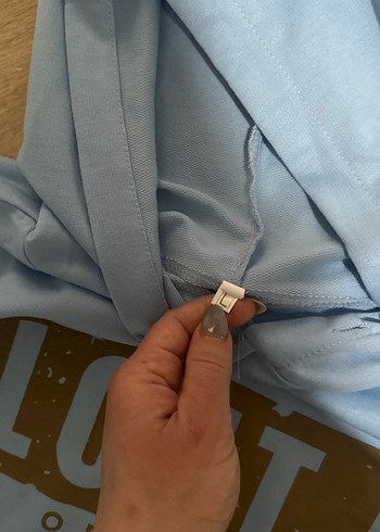 Kadın Bej Baskılı Buz Mavisi Sweatshirt - Görsel 3