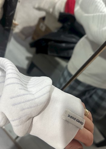 Kadın Beyaz Baskılı Uzun Kollu Sweatshirt - Görsel 2